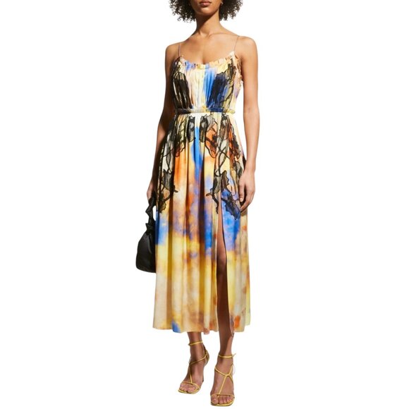 JASON WU COLLECTION RUNWAY OMBRE SILK MIDI DRESS SIZE S/M NEW - Picture 11 of 14